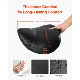 VEVOR Sattelhocker Rollhocker 204 kg belastbarer höhenverstellbarer (55-71 cm) Drehhocker Arbeitshocker, ergonomischer verdickter PU-Leder-Drehsattelstuhl für Salon Spa Massage Klinik, Schwarz VEVOR Sattelhocker Rollhocker 204 kg belastbarer höhenverstellbarer (55-71 cm) Drehhocker Arbeitshocker, ergonomischer verdickter PU-Leder-Drehsattelstuhl für Salon Spa Massage Klinik, Schwarz