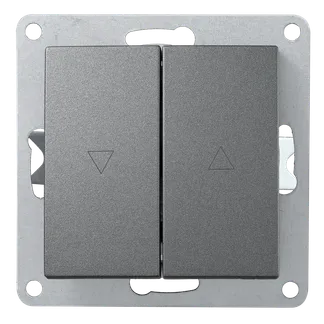 Jalousie-Taster McPower “Flair“, Hoch und Runter, 250V~/10A, UP, anthrazit Jalousie-Taster McPower “Flair“, Hoch und Runter, 250V~/10A, UP, anthrazit