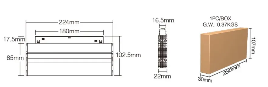 MiBoxer MG2-10F-RF LED 48V Track Grille Light Foldable 10W CCT 2,4G – Bild 5