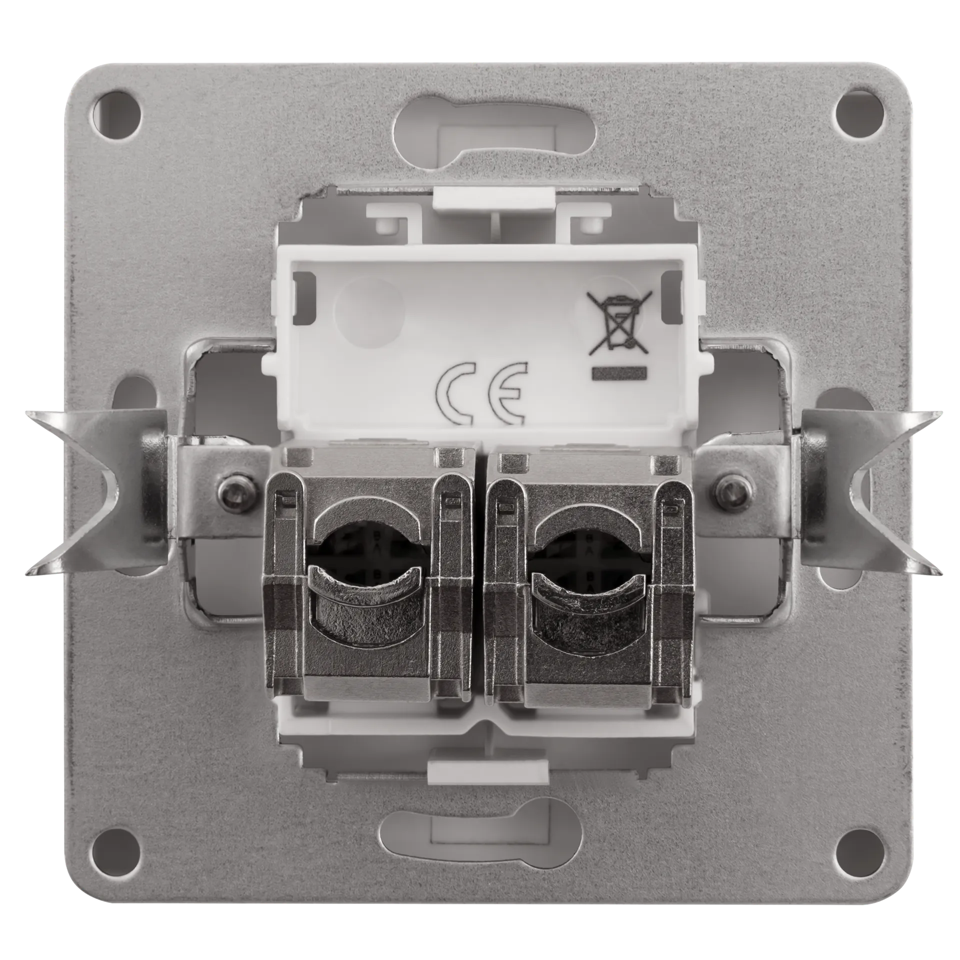 Netzwerk-Dose McPower ''Shallow'' CAT6A, UP, weiß, vollgeschirmt – Bild 2