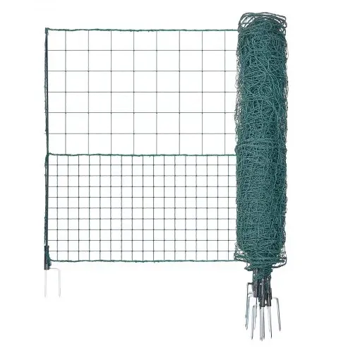 VEVOR Begrenzungszaun 25x1,25 m, Weidezaun aus PE, Mobiler Hundezaun mit Doppelspitzenpfählen & Abspannseilen, Hühnerzaun, Gartenzaun, Campingzaun für Hunde, Hühner, Pflanzen, Außenbereiche – Bild 8