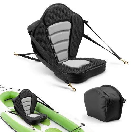 VEVOR 1 x Kajaksitz 65 mm Dicke, Gepolsterter Sitz für Stand-Up-Paddleboard, Bootssitz mit Rückenlehne & Aufbewahrungstasche & Verstellbaren Gurten für SUP Kanu Angelboot Aufblasbares Kajak VEVOR 1 x Kajaksitz 65 mm Dicke, Gepolsterter Sitz für Stand-Up-Paddleboard, Bootssitz mit Rückenlehne & Aufbewahrungstasche & Verstellbaren Gurten für SUP Kanu Angelboot Aufblasbares Kajak