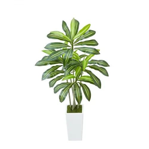 VEVOR Künstlicher Dracaena-Baum, 1,52 m, Drachenbaum, tropische Pflanzen mit weißem, hohem Pflanzgefäß, Kunstseidenpflanze im Topf, große Bäume für Veranden, Wohnzimmer, Terrassen Zuhause, Büro – Bild 9