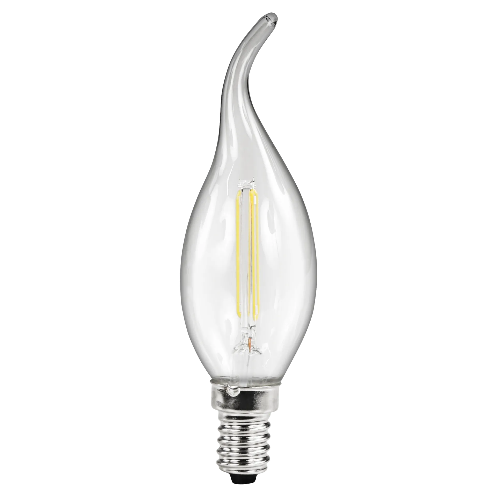 LED Filament Kerzenlampe Windstoß McShine, E14, 4W, 490lm, warmweiß, klar LED Filament Kerzenlampe Windstoß McShine, E14, 4W, 490lm, warmweiß, klar