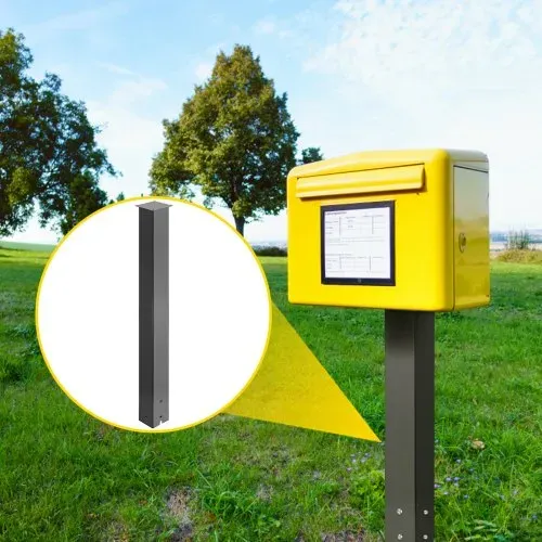 VEVOR Briefkastenpfosten, 109,5 cm Briefkastenständer, schwarz pulverbeschichteter Briefkastenpfostensatz, Pfostenständer aus Q235-Stahl, oberflächenmontierbarer Pfosten für Gehweg- Straßenrandkanten – Bild 7