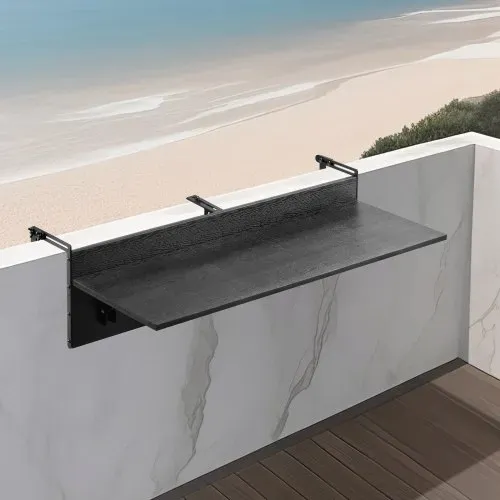 VEVOR Balkontisch, 1220x300mm, klappbarer Balkonhängetisch, Klapptisch für den Außenbereich, 22 kg Tragkraft, passend für Geländer von 2,54 bis 10,92 cm, Serviertisch für Terrasse und Deck – Bild 7
