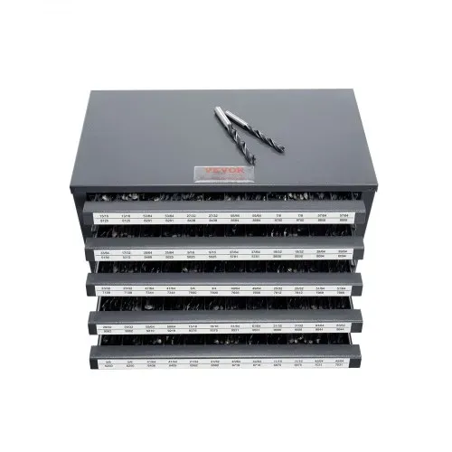 VEVOR Bohrer-Spender-Schrank, Bohrer-Organizer-Schrank mit fünf Schubladen für 13,1 mm bis 25 mm Stahl-Bohrer-Spender-Organizer-Schrank mit Etiketten, Stapelbarer Bohrer-Spender Aufbewahrung – Bild 10