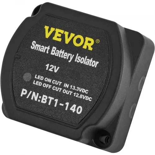 VEVOR Doppelbatterie Trennrelais 12 V Split Charge Kit, spannungsempfindliches Relais Set -30-105 ℃, automatisches Ladegerät & 4m Kabel Set für Lastwagen, Wohnmobil, Werkstatt, Auto & Schiff – Bild 9
