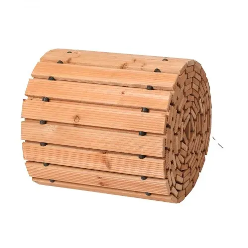 VEVOR Gartenweg Rollweg, 727x43 cm, Ausrollbarer Holzweg, Außengehweg aus Zedernholz mit Drahtseilverbindung, Gartentritt, dekorativer Holzweg, Trittplatten im Garten, Hinterhof, Terrasse – Bild 8