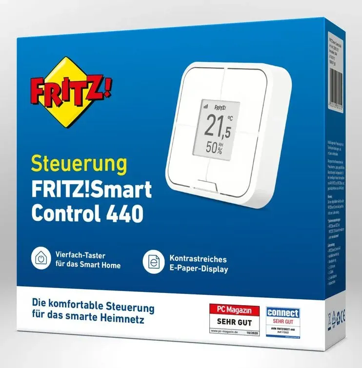 FRITZ!Smart Control 440 4fach Taster mit E-Paper-Display – Bild 2