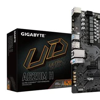 GIGABYTE A620M H Motherboard – Unterstützt AMD Ryzen 8000 CPUs, 5+2+2 Phasen Digital VRM, bis zu 7200MHz DDR5 (OC), 1xPCIe 4.0 M.2, GbE LAN, USB 3.2 Gen 1 GIGABYTE A620M H Motherboard – Unterstützt AMD Ryzen 8000 CPUs, 5+2+2 Phasen Digital VRM, bis zu 7200MHz DDR5 (OC), 1xPCIe 4.0 M.2, GbE LAN, USB 3.2 Gen 1