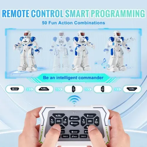 VEVOR RC-Roboterspielzeug für Kinder, programmierbarer, ferngesteuerter Smart-Roboter mit Gestenerkennung, interaktiver laufender, singender und tanzender Roboter für Jungen und Mädchen im Alter von 3, 4, 5, 6, 7, 8, 10 und 12 Jahren, Geburtstagsgeschenk – Bild 2