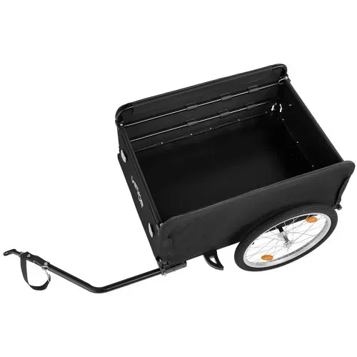 VEVOR Fahrradanhänger Lastenanhänger Faltbarer Transportanhänger 59 kg, Kohlenstoffstahl & 600D Oxford, Mit Regenschutz Deichsel & 4 Reflektoren, Für 22-28 Zoll Räder, Fahrradwagen für Transport – Bild 8