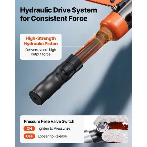 VEVOR Presszange Hydraulik, Crimpzange für PEX- & Aluminium-Kunststoff-Rohre, Rohrpresszange mit U16 U20 U25 U32 Backen & Tragekoffer, Presswerkzeug-Set für Sanitärreparaturen & -installationen – Bild 3