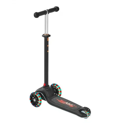 VEVOR Scooter (3 Räder) ab 3 Jahren, Cityroller Kinderroller mit leuchtenden Rädern & höhenverstellbarem Lenker & rutschfestem Deck & leichtem Aluminiumrahmen, Tretroller bis zu 75 kg, Schwarz – Bild 10