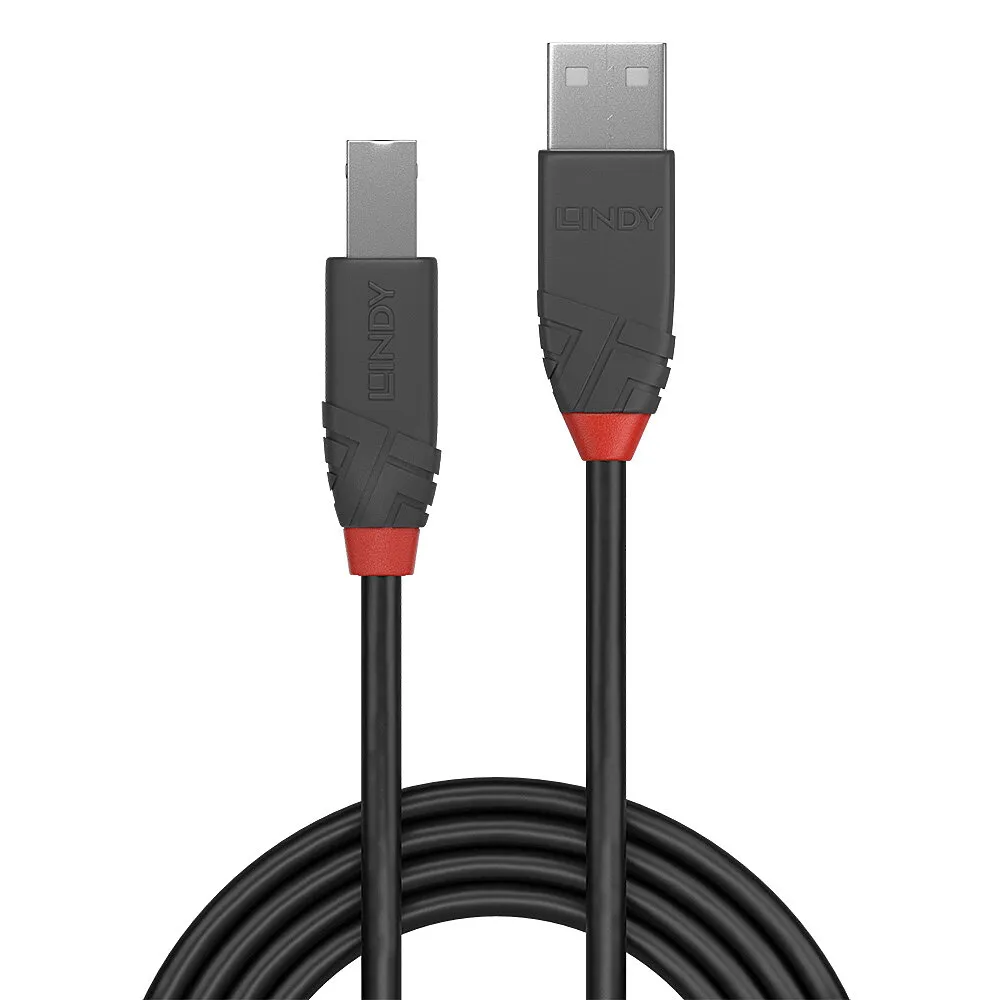 Lindy 36673 USB Kabel USB 2.0 2 m USB A USB B Schwarz – Bild 2