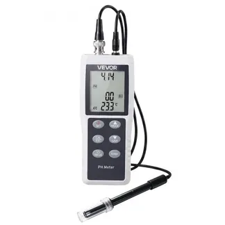 VEVOR pH-Meter, Messbereich 0–14, Wasserdichte Sonde (IP68), 3-Punkt-Automatikkalibrierung, Tragbares Tester-Set mit Kalibrierpulver, Temperatursonde & Tragetasche, für Trinkwasser & Hydrokultur VEVOR pH-Meter, Messbereich 0–14, Wasserdichte Sonde (IP68), 3-Punkt-Automatikkalibrierung, Tragbares Tester-Set mit Kalibrierpulver, Temperatursonde & Tragetasche, für Trinkwasser & Hydrokultur