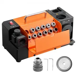 VEVOR Bohrerschleifgerät MR-13D, 3–13 mm, mit einstellbarem Freiwinkel der Schneidkante, vorderer Schneidkante & 95°–135° Spitzenwinkel, 4600 U/min, inkl. 11 Spannzangen & CBN-Schleifscheibe VEVOR Bohrerschleifgerät MR-13D, 3–13 mm, mit einstellbarem Freiwinkel der Schneidkante, vorderer Schneidkante & 95°–135° Spitzenwinkel, 4600 U/min, inkl. 11 Spannzangen & CBN-Schleifscheibe