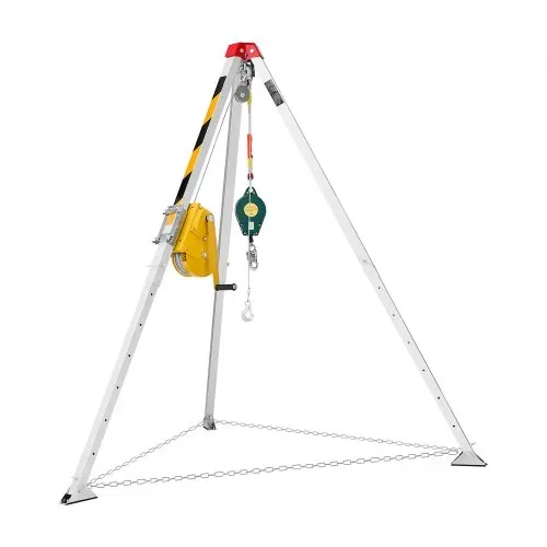 VEVOR Dreibein-Set für beengte Räumen, Rettungsdreibein mit Hebevorrichtung, 816 kg Winde, Rettungssystem 19,8 m Kabel, Rettungsstativ mit Absturzsicherung, 1,34–2,15 m Arbeitshöhe – Bild 10