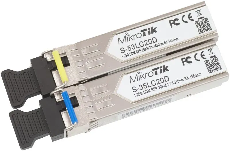 Mikrotik Zubehör Pair of SFP modules, S-35LC20D + S-53LC20D Mikrotik Zubehör Pair of SFP modules, S-35LC20D + S-53LC20D