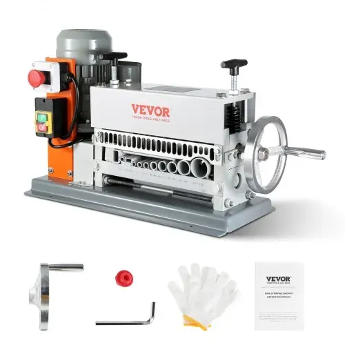 VEVOR Kabelabisoliermaschine Elektrisch 1,5-36mm Kabelschälmaschine 370W Abisoliermaschine 11 Abisolierkanäle Abisolierzange mit Kurbel 65-Mn-Federstahl Klinge Ideal zum Abisolieren von Kupferdraht – Bild 8