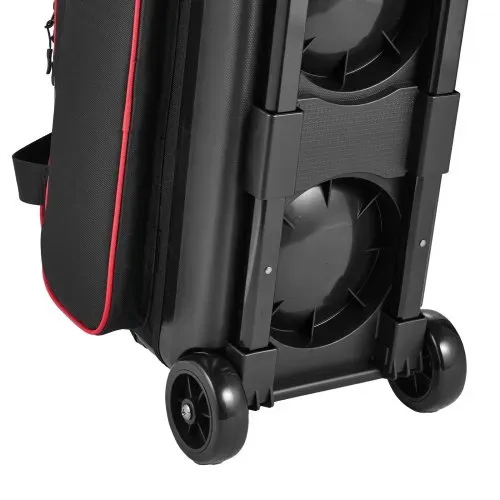 VEVOR 1 Bowlingtasche mit Rollen + 1 Bowlingtasche (Mini) für 2+1 Kugeln 600D Oxford Rot Schwarz, für Schuhe bis US-Größe 16 und Zubehör, mit Teleskopgriff (bis zu 1016 mm) und Doppellagigen Ablagen – Bild 10