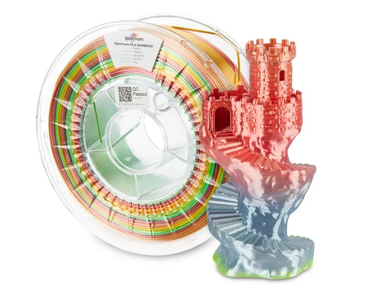 Spectrum Filament · PLA SILK Rainbow · FUSION · 1.75mm · 1kg Spectrum Filament · PLA SILK Rainbow · FUSION · 1.75mm · 1kg