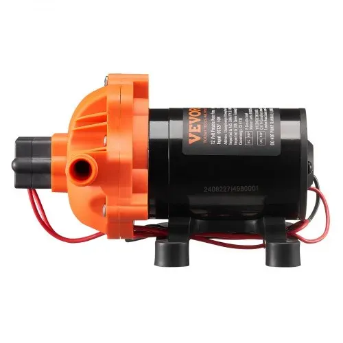 VEVOR 12-V-Membranpumpe, 6,81 L/min, 3-Kammer-DC-Wasserpumpe mit automatischem Druckschalter 40–100 PSI einstellbar, 60 PSI, 1/2 Zoll MNPT-Anschluss, für Wohnmobil, Yacht, Imbisswagen, Camper, Marine – Bild 10