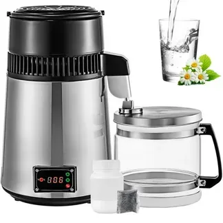 VEVOR Wasser Destilliergerät SC-3 Profi Wasserdestiller aus Edelstahl, 750 W Leistung und 4 L Fassungsvermögen Wasserdestilliergerät, für Labors, Krankenhäuser, Büros, Destillationseffizienz 1L / h VEVOR Wasser Destilliergerät SC-3 Profi Wasserdestiller aus Edelstahl, 750 W Leistung und 4 L Fassungsvermögen Wasserdestilliergerät, für Labors, Krankenhäuser, Büros, Destillationseffizienz 1L / h