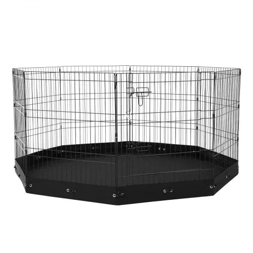 VEVOR Hundelaufstall, 8 Stk. 76 cm H x 61 cm B Paneele, faltbarer Welpenlaufstall aus Metall, Welpenauslauf mit Tür, Bodenmatte aus 600D Oxford-Gewebe, Laufstall für Hunde, Katzen & andere Kleintiere – Bild 8