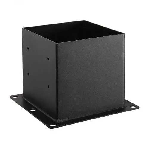 VEVOR Pfostenträger, 8 Stk., Pfostenträger Innenmaß 92x92 mm für 88,9x88,9 mm Pfosten, robuste Bodenhülse aus Karbonstahl, Ideal für Pavillon-Terrassengeländer, Stützdeck-Grundplatte, schwarz – Bild 9