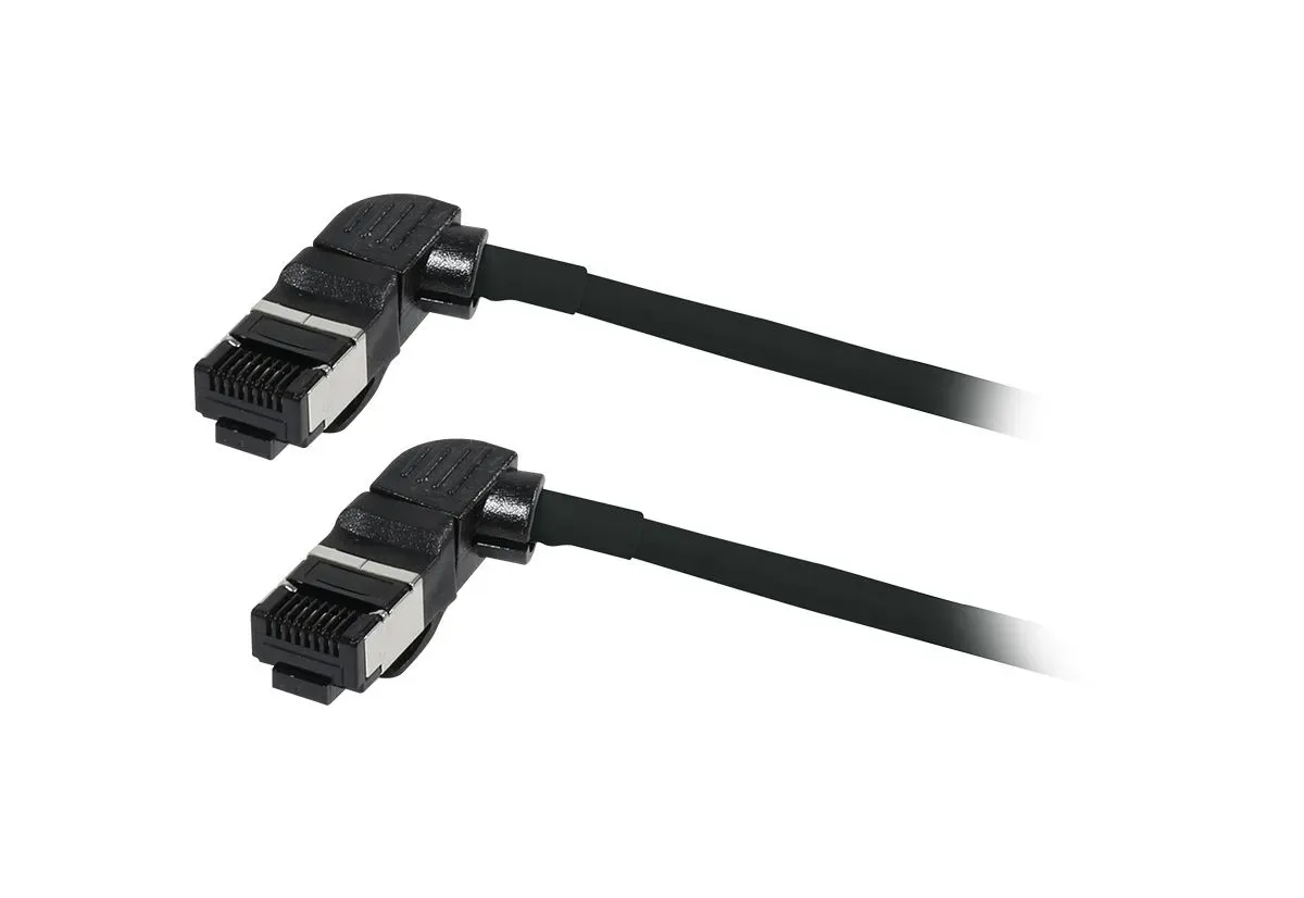 Patchkabel RJ45, CAT6A 500Mhz, 7.5m, schwarz, S/FTP, slimline rund d=4,5mm, TPE/LSZH(Superflex), AWG28, mit CAT7 Rohk., drehbarer Stecker, Synergy21 – Bild 5