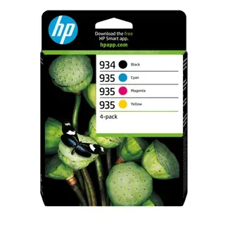 HP 934 Schwarz/935 Cyan/Magenta/Gelb Original Tintenpatronen (4er-Packung) HP 934 Schwarz/935 Cyan/Magenta/Gelb Original Tintenpatronen (4er-Packung)
