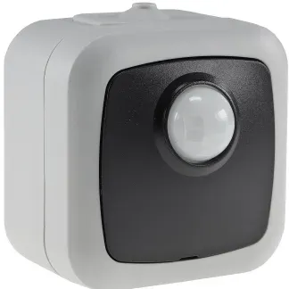 Feuchtraum PIR Bewegungsmelder, IP54 250V~, 2-500W, inkl. AP-Rahmen, grau Feuchtraum PIR Bewegungsmelder, IP54 250V~, 2-500W, inkl. AP-Rahmen, grau