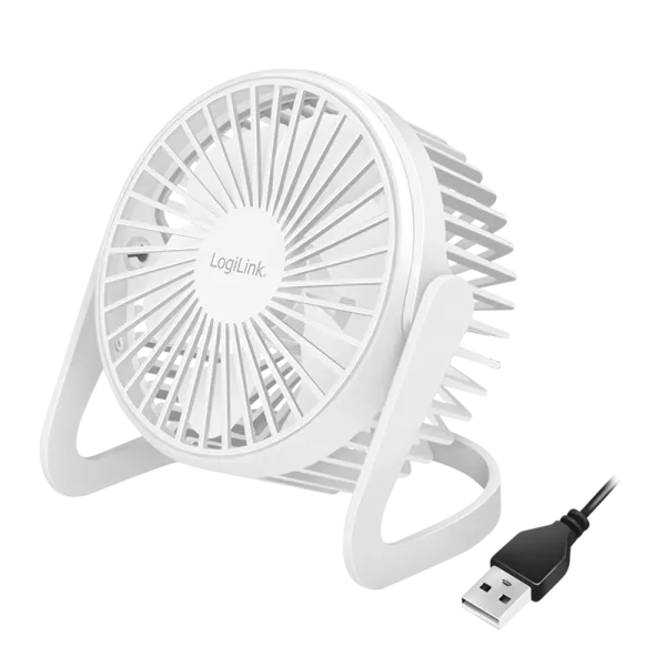 USB-Schreibtischventilator, 12,7 cm, 30 dB, weiß USB-Schreibtischventilator, 12,7 cm, 30 dB, weiß
