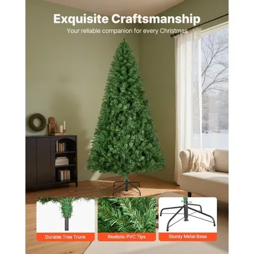 VEVOR Weihnachtsbaum künstlich, 1,8 m Tannenbaum, PVC Christbaum, Naturgetreu, mit 1250 Zweigspitzen und stabilem Metallständer für die Dekoration von Zuhause, Partys und Büros – Bild 3