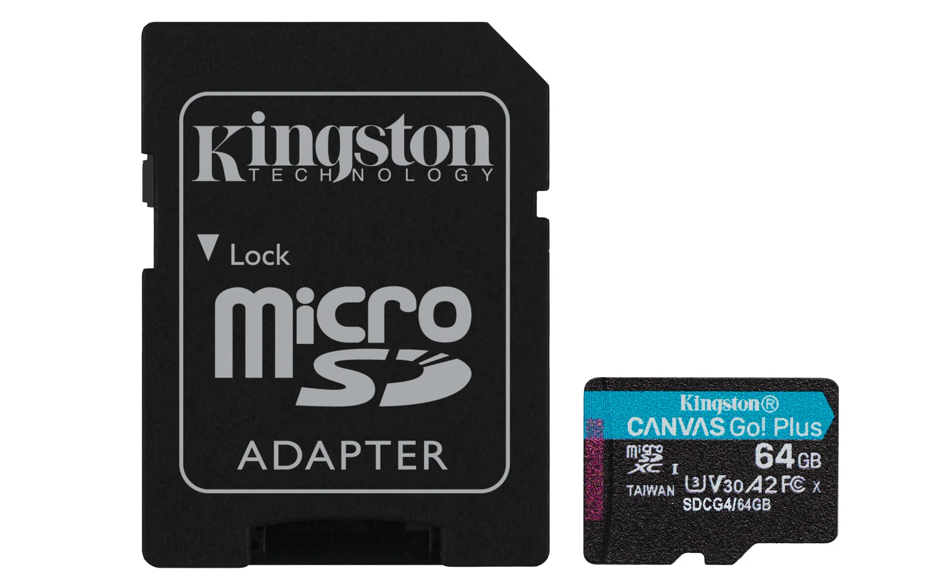 Kingston Technology 64GB microSDXC Canvas Go Plus Gen4 200 MB/s A2 U3 V30-Karte + Adapter Kingston Technology 64GB microSDXC Canvas Go Plus Gen4 200 MB/s A2 U3 V30-Karte + Adapter