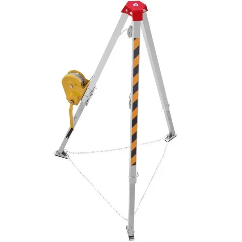 VEVOR Rettungsstativ Stativ-Set, 816,47kg Winde Stativ für beengte Räume mit 2 m Beinen und 30 m Kabel für beengte Räume 10 m Absturzsicherung, Auffanggurt – Bild 10