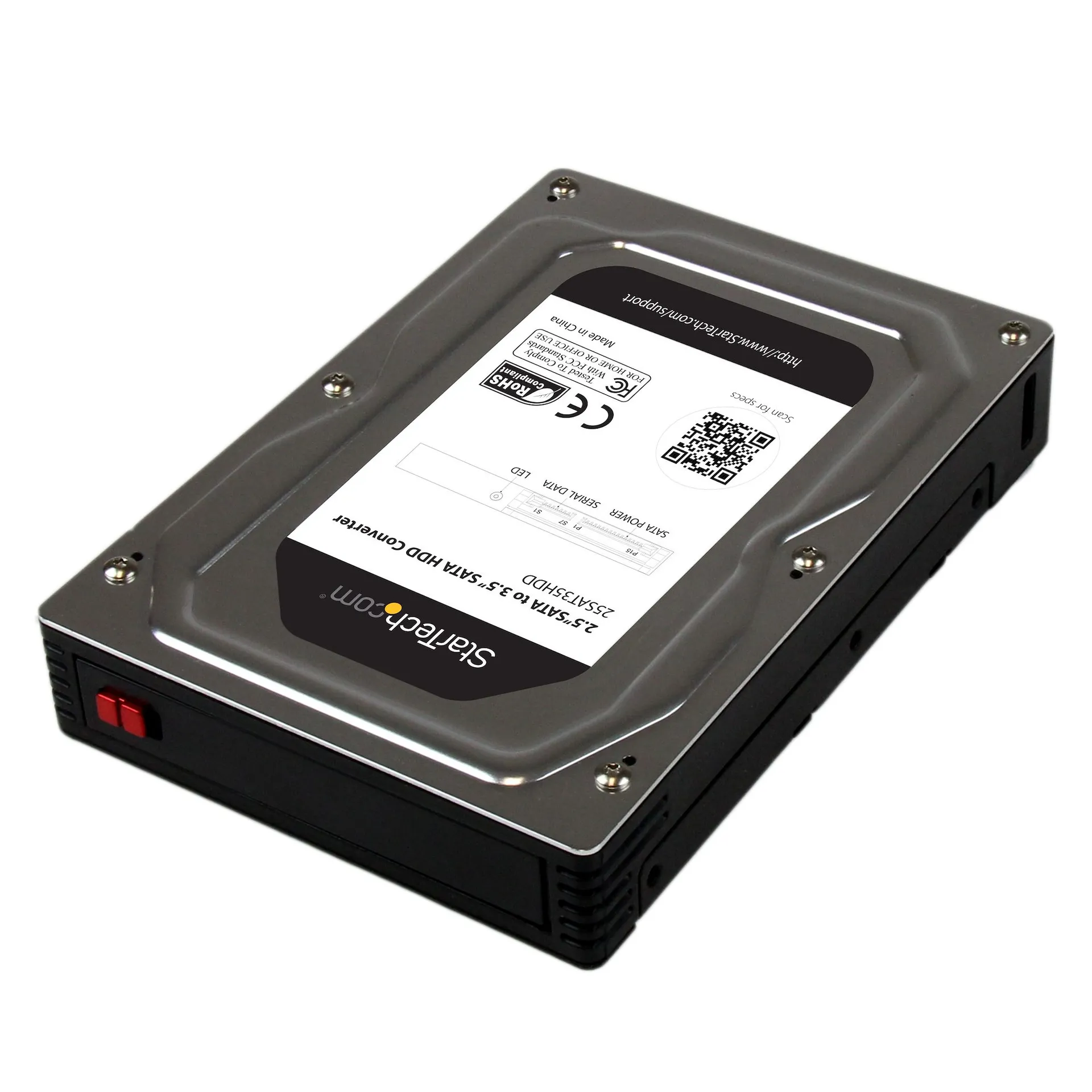 StarTech.com 2,5″ auf 3,5″ Aluminium SATA Festplattengehäuse für HDD/SSD bis 12,5mm StarTech.com 2,5″ auf 3,5″ Aluminium SATA Festplattengehäuse für HDD/SSD bis 12,5mm