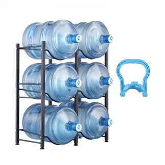 VEVOR Wasserkrughalter mit 3 Ebenen, 5 Gal Wasserflaschenhalter, zweireihiges Wasserflaschenregal aus Eisen für 6 Flaschen, robustes Wasserkrugregal Wasserkrughalter für Küche Büro Wohnzimmer schwarz VEVOR Wasserkrughalter mit 3 Ebenen, 5 Gal Wasserflaschenhalter, zweireihiges Wasserflaschenregal aus Eisen für 6 Flaschen, robustes Wasserkrugregal Wasserkrughalter für Küche Büro Wohnzimmer schwarz