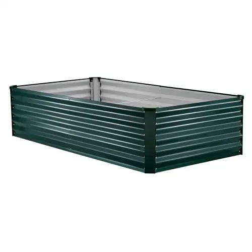 VEVOR Hochbeet Metall 203x102x46 cm, Rechteckiges Gartenbeet, Pflanzkasten-Set für den Außenbereich, Gemüsebeet mit Handschuhen, Blumenbeet, Pflanzbeet für Blumen & Gemüse, Dunkelgrün – Bild 9