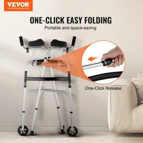 VEVOR 2-in-1-Gehhilfe, zusammenklappbar, mit abnehmbaren Armlehnen, höhenverstellbar, zusammenklappbar, mit 5-Zoll-Vollrädern, leichtes Aluminium | Mobilitätshilfe mit Vorderrädern für ältere und behinderte Menschen, 204 kg VEVOR 2-in-1-Gehhilfe, zusammenklappbar, mit abnehmbaren Armlehnen, höhenverstellbar, zusammenklappbar, mit 5-Zoll-Vollrädern, leichtes Aluminium | Mobilitätshilfe mit Vorderrädern für ältere und behinderte Menschen, 204 kg