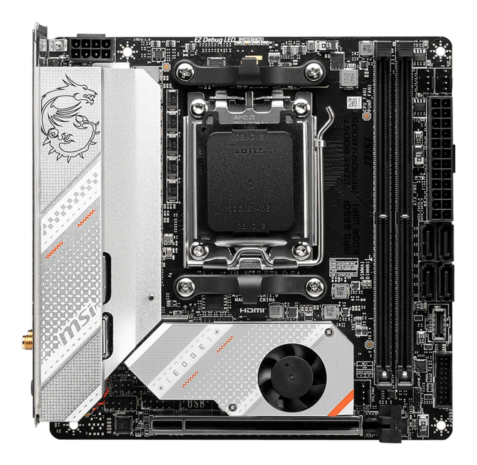 MSI MPG B650I EDGE WIFI Motherboard AMD B650 Sockel AM5 mini ITX – Bild 2