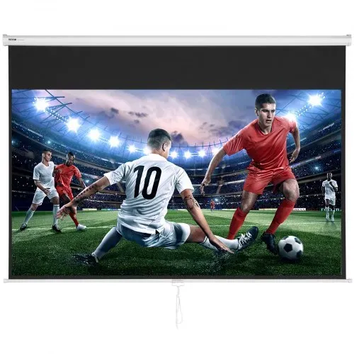 VEVOR Projektion Beamer Leinwand 254 cm HD 4K Outdoor Indoor Manuelle Projektor Screen Schnelles Klappbare Tragbare Filmleinwand 16: 9 für Heimkino, Camping und Freizeitveranstaltungen Schwarz – Bild 9