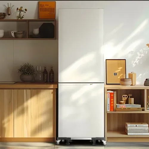 VEVOR Waschmaschine Sockel Untergestell 500 kg Tragkraft, mobile Basis mit feststellbaren Zwillingsrädern & 4 Bremsen, 69,85-89,9 cm verstellbarer Möbelwagen für Waschmaschine, Kühlschrank & Trockner – Bild 7