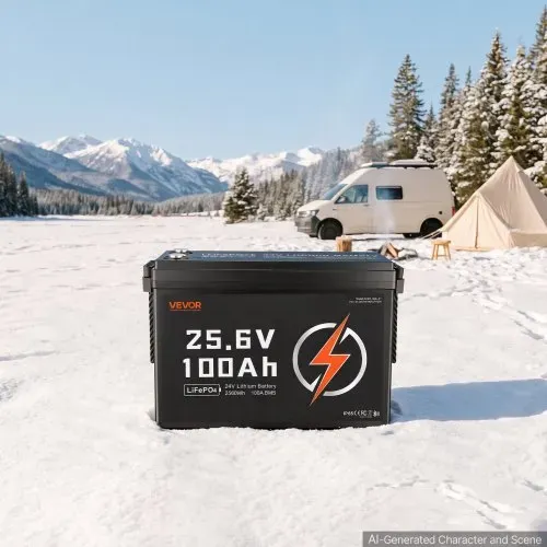 VEVOR LiFePO4 Batterie 24 V 100 Ah 100 A Lithiumbatterie mit Bluetooth BMS, Geeignet für Wohnmobile Campingwagen Solarenergiespeicher und Elektromotoren, 20-29,2 V DC, Niedertemperaturschutz, 2560 Wh – Bild 7
