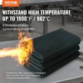 VEVOR 4er-Set Schweißdecke 950 x 910 x 3 mm Schweißschutzdecke 982℃ Hitzebeständigkeit Hitzeschutzgewebe Wärmeschutzmatte Kohlefaser Löschdecke feuerfeste Unterlage Brandschutzmatte Feuermatte VEVOR 4er-Set Schweißdecke 950 x 910 x 3 mm Schweißschutzdecke 982℃ Hitzebeständigkeit Hitzeschutzgewebe Wärmeschutzmatte Kohlefaser Löschdecke feuerfeste Unterlage Brandschutzmatte Feuermatte