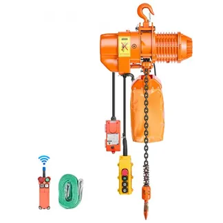 VEVOR Elektrischer Kettenzug 500 kg, 6 m Hubhöhe, Dreiphasig-Brückenkran mit 100 m Funk- & 4,5 m Kabelfernbedienung, G80-Kette, Notstopp, Elektrokettenzug für Fabriken, Lagerhallen, Garagen VEVOR Elektrischer Kettenzug 500 kg, 6 m Hubhöhe, Dreiphasig-Brückenkran mit 100 m Funk- & 4,5 m Kabelfernbedienung, G80-Kette, Notstopp, Elektrokettenzug für Fabriken, Lagerhallen, Garagen