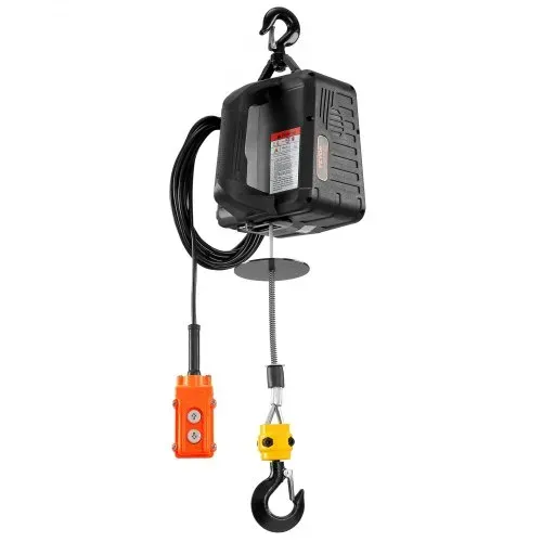 VEVOR 3 in 1 Elektrische Seilwinde 498,95kg Tragfähigkeit Seilhebezug Hubgeschwindigkeit ≥4m/min Motorwinde 7m Hubhöhe Seilhebezug 1500W Seilzug 3 Steuer-Modi Manuell/Kabelgebunden/Kabellos – Bild 9