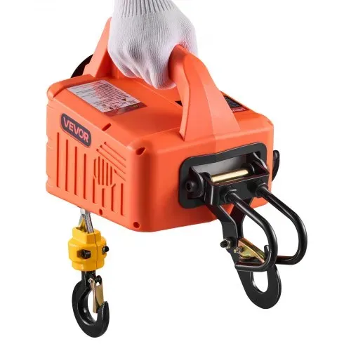 VEVOR Elektrische Seilwinde, 500 kg Tragkraft, 3-in-1 Elektro-Hebezeug, 1500 W, 7,6 m Hubhöhe, 5 m/min, mit manueller, kabelgebundener & kabelloser Fernbedienung für Fabrik, Lager & Garage – Bild 10